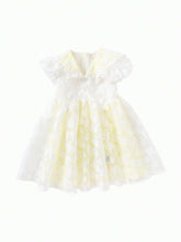 Balabala Baby Dress Kids' Summer Floral Trendy Girls' Puff Sleeve Dress